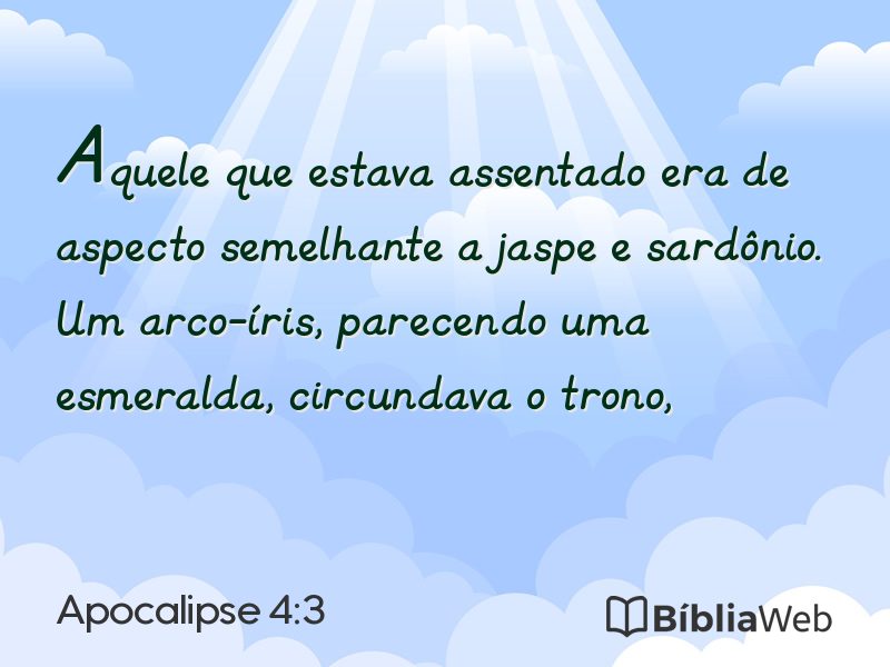 Apocalipse 4:3 em imagem para compartilhar