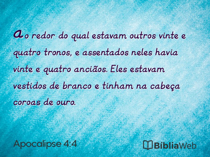 Apocalipse 4:4 em imagem para compartilhar
