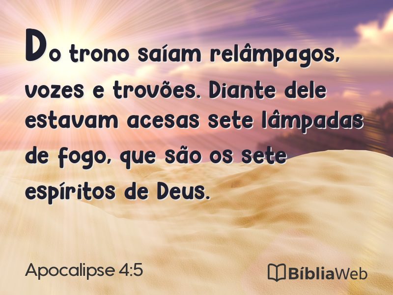 Apocalipse 4:5 em imagem para compartilhar