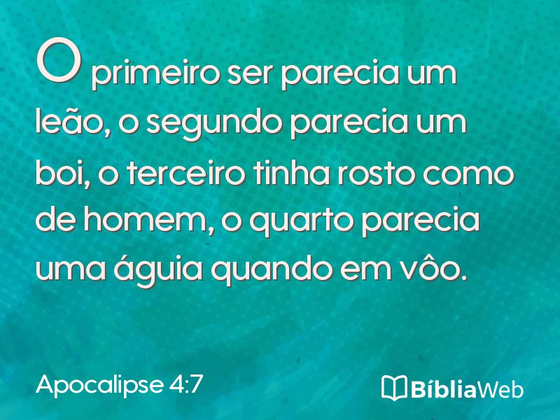 Apocalipse 4:7 em imagem para compartilhar