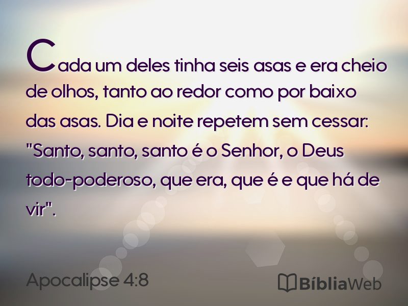 Apocalipse 4:8 em imagem para compartilhar