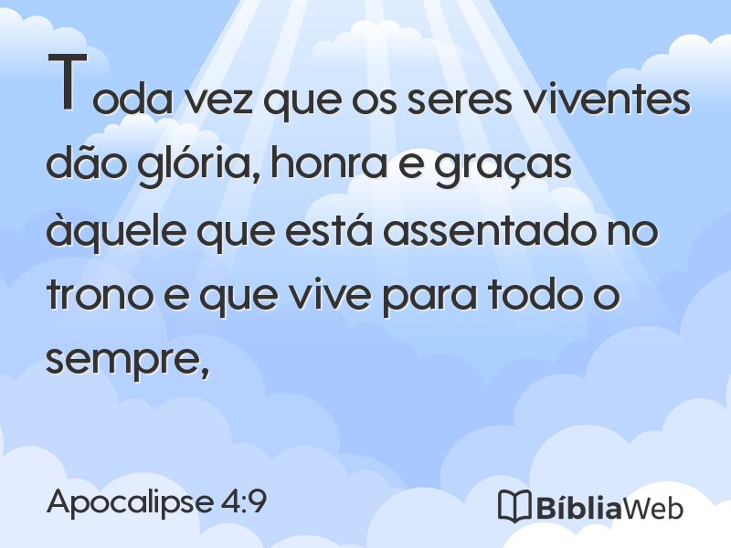 Apocalipse 4:9 em imagem para compartilhar