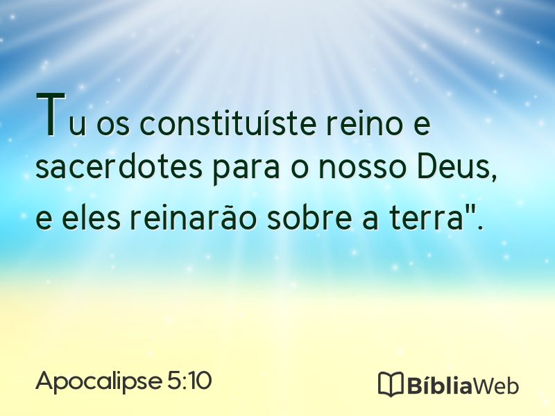 Apocalipse 5:10 em imagem para compartilhar