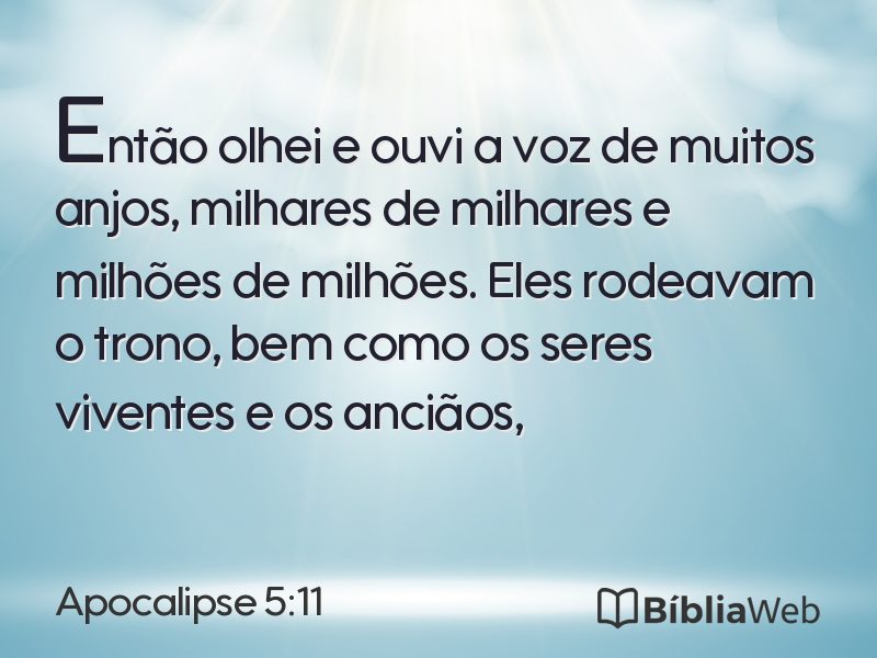 Apocalipse 5:11 em imagem para compartilhar