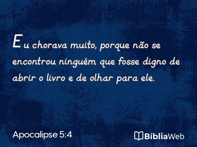 Apocalipse 5:4 em imagem para compartilhar