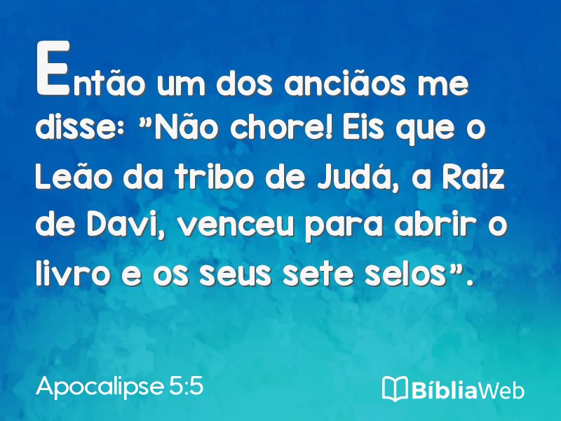 Apocalipse 5:5 em imagem para compartilhar