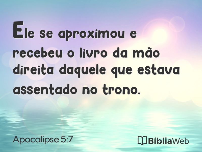 Apocalipse 5:7 em imagem para compartilhar