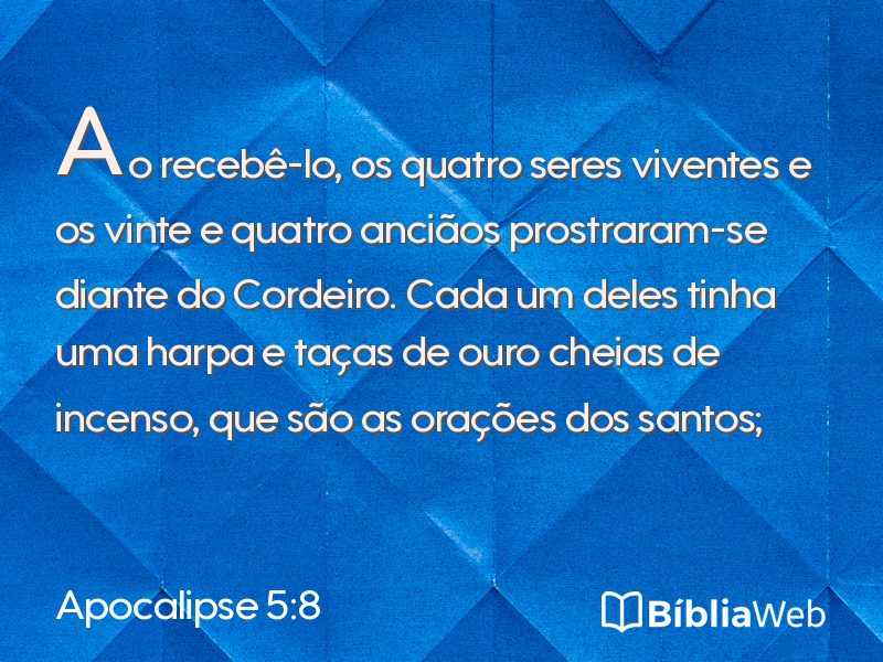 Apocalipse 5:8 em imagem para compartilhar