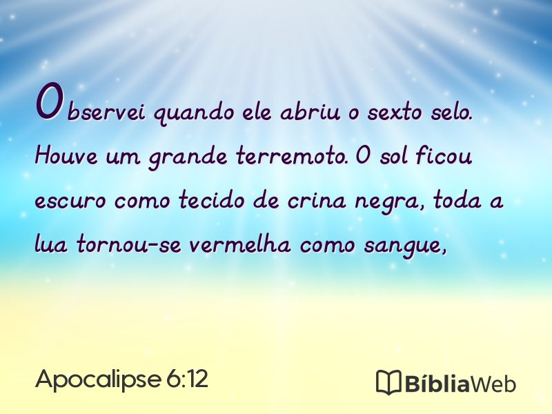 Apocalipse 6:12 em imagem para compartilhar
