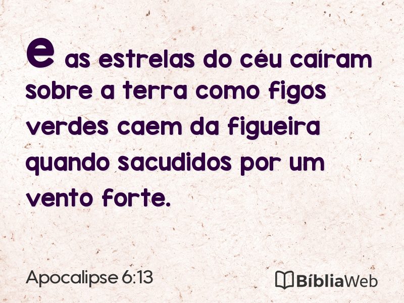 Apocalipse 6:13 em imagem para compartilhar