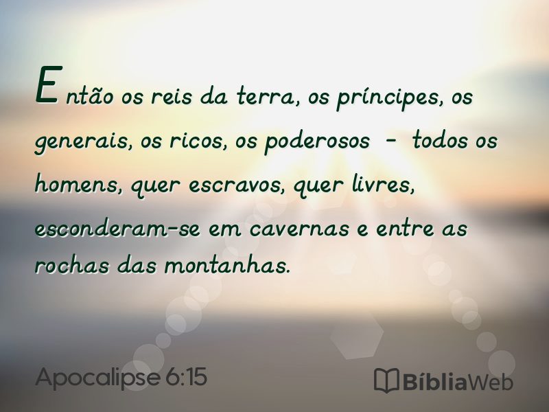 Apocalipse 6:15 em imagem para compartilhar