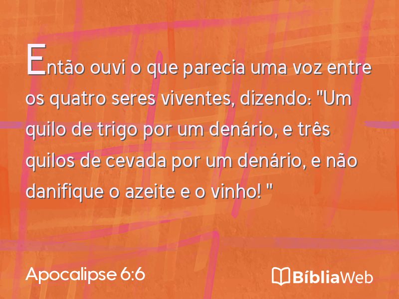 Apocalipse 6:6 em imagem para compartilhar