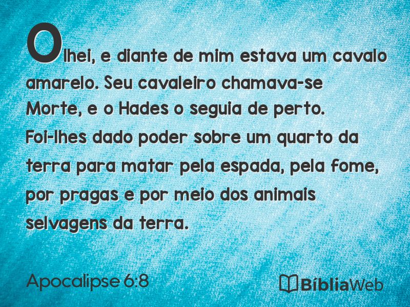 Apocalipse 6:8 em imagem para compartilhar