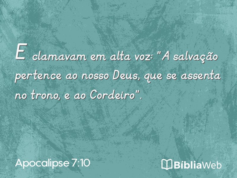 Apocalipse 7:10 em imagem para compartilhar