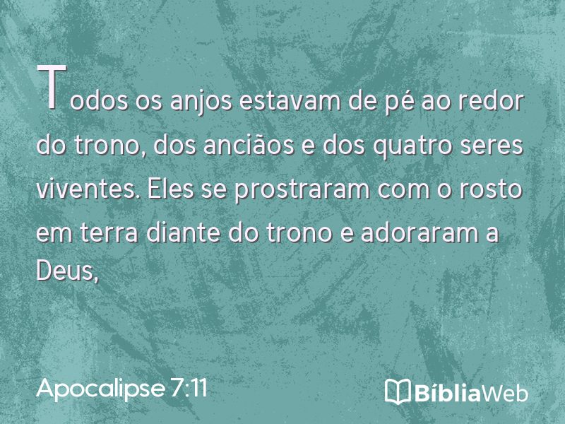 Apocalipse 7:11 em imagem para compartilhar