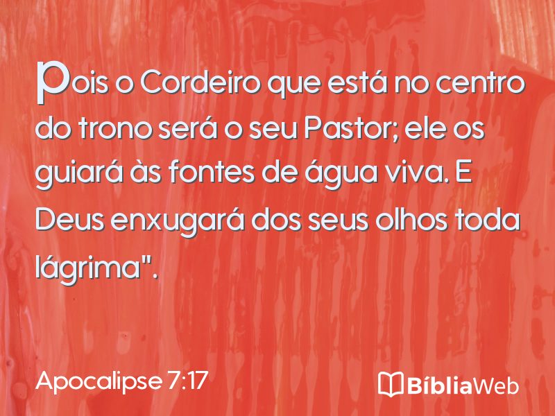 Apocalipse 7:17 em imagem para compartilhar