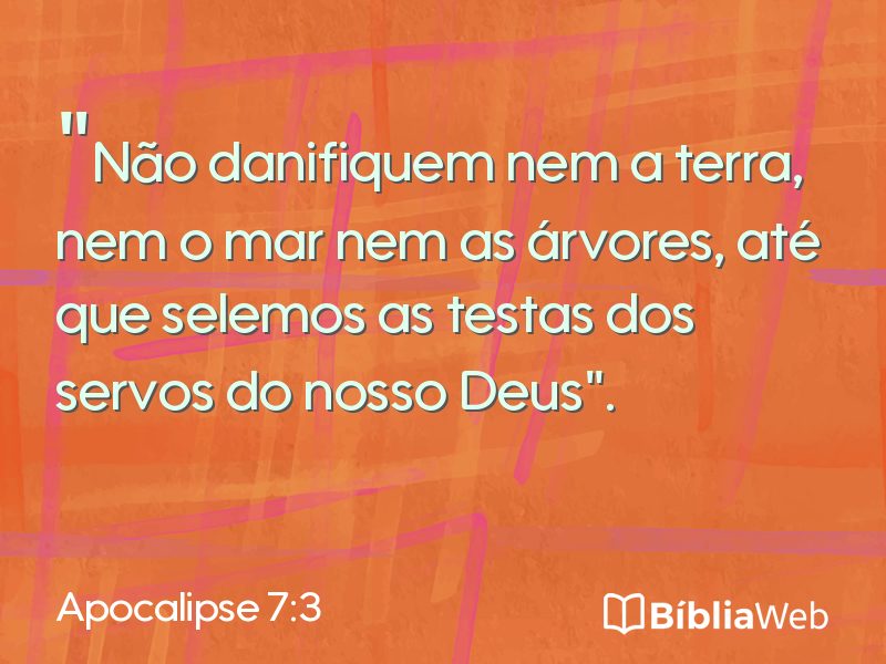 Apocalipse 7:3 em imagem para compartilhar