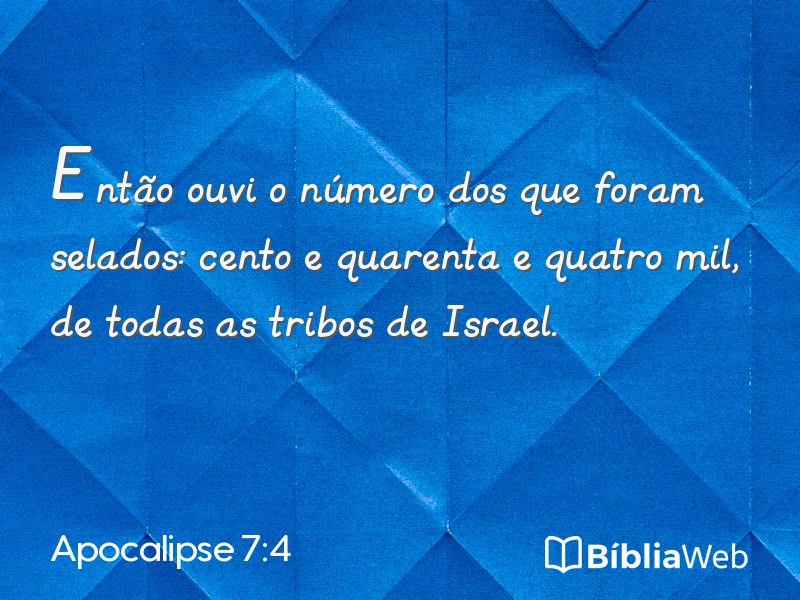 Apocalipse 7:4 em imagem para compartilhar