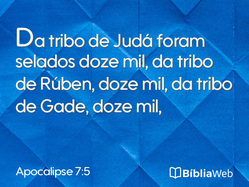 Apocalipse 7:5 em imagem para compartilhar