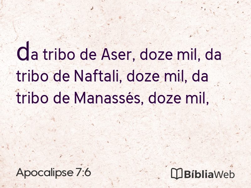 Apocalipse 7:6 em imagem para compartilhar