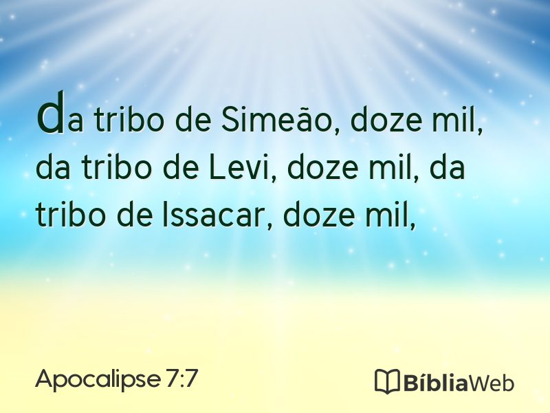 Apocalipse 7:7 em imagem para compartilhar