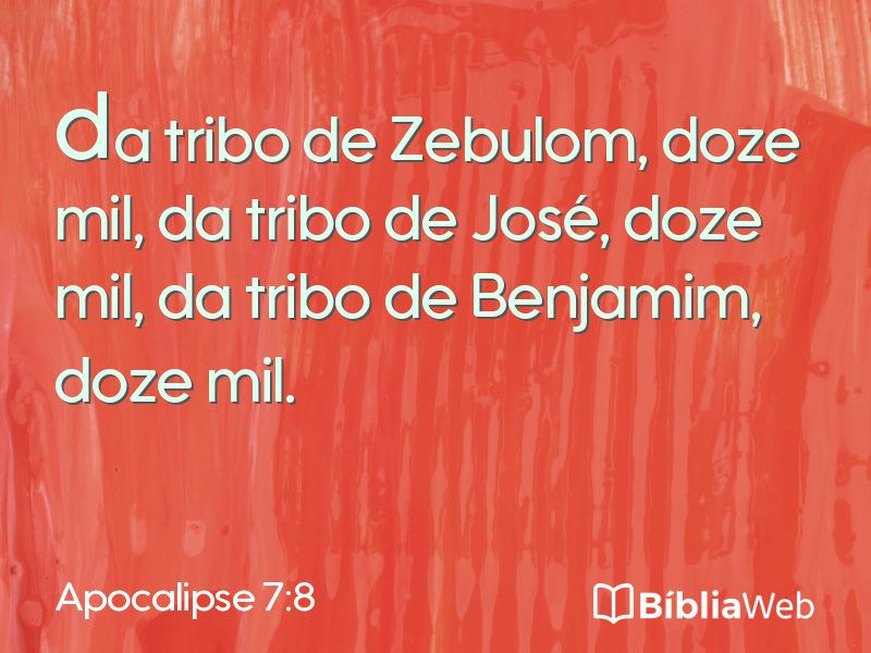 Apocalipse 7:8 em imagem para compartilhar