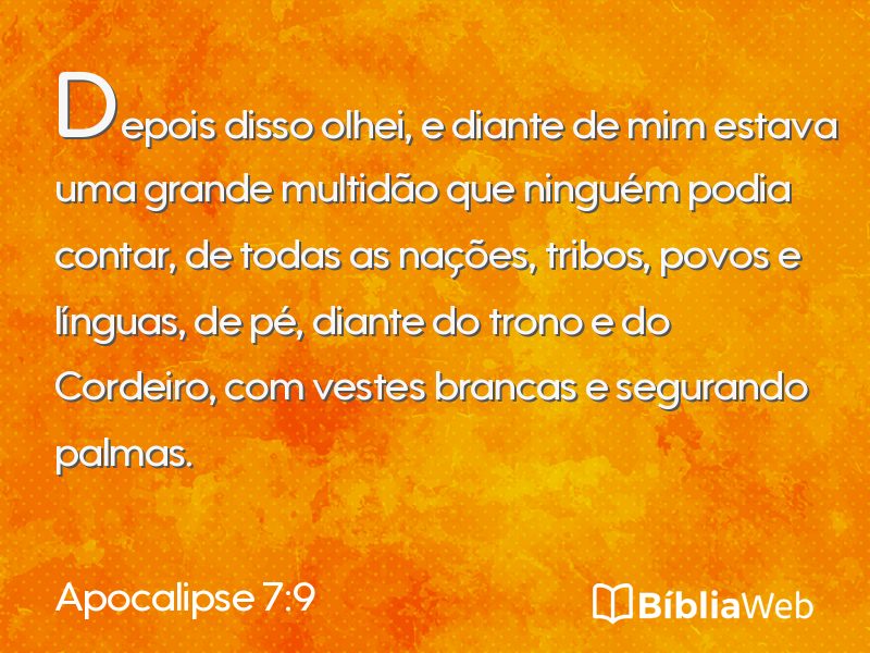 Apocalipse 7:9 em imagem para compartilhar