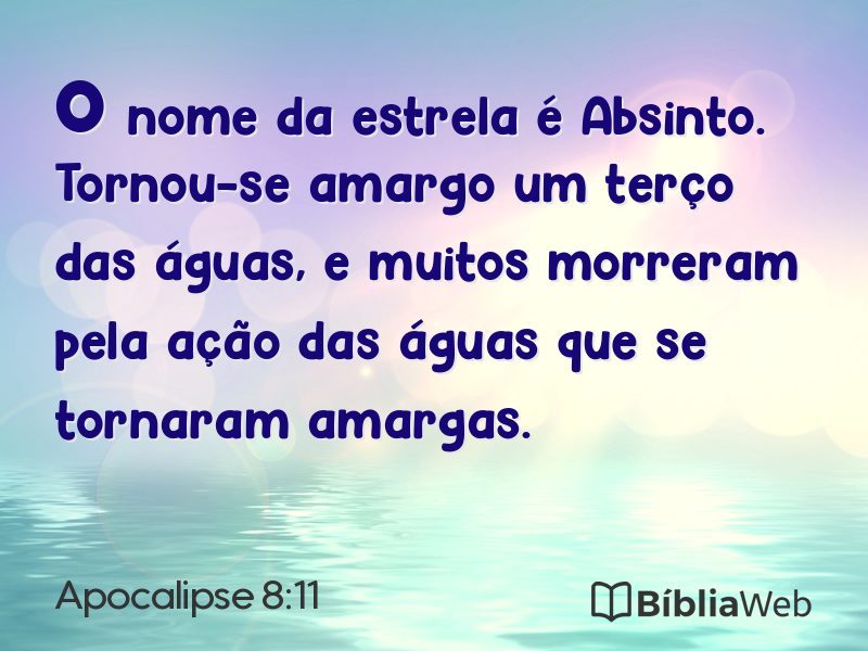 Apocalipse 8:11 em imagem para compartilhar