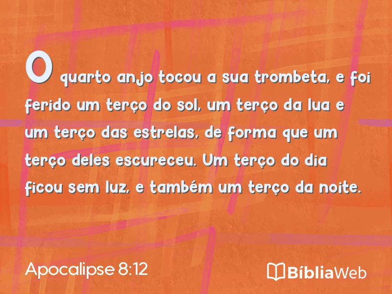 Apocalipse 8:12 em imagem para compartilhar