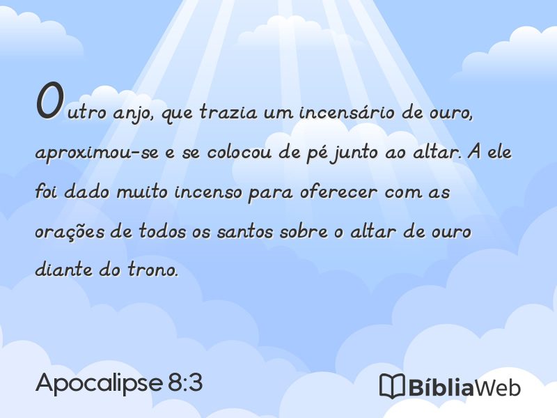 Apocalipse 8:3 em imagem para compartilhar