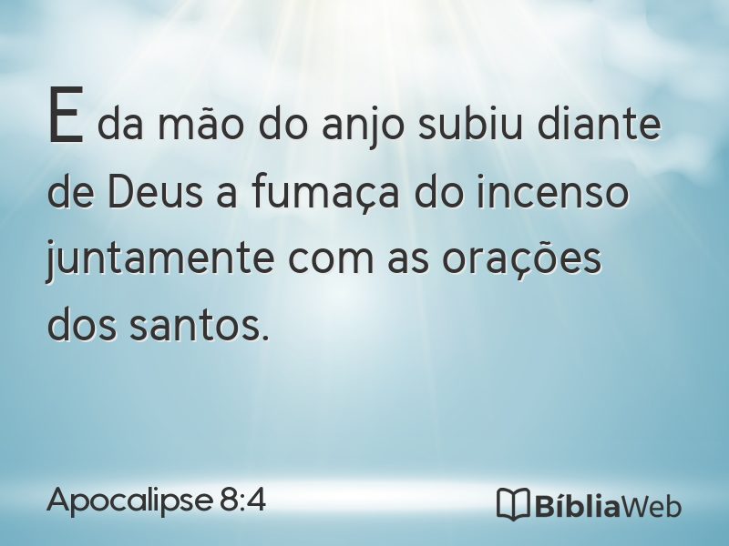 Apocalipse 8:4 em imagem para compartilhar