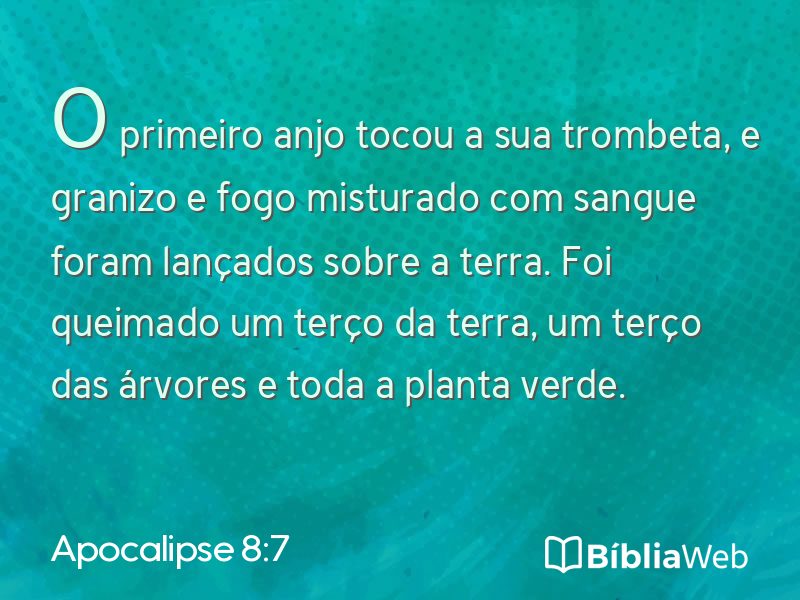 Apocalipse 8:7 em imagem para compartilhar