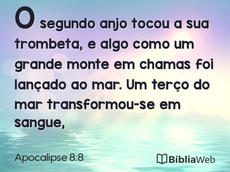 Apocalipse 8:8 em imagem para compartilhar