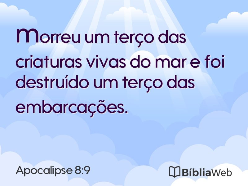 Apocalipse 8:9 em imagem para compartilhar