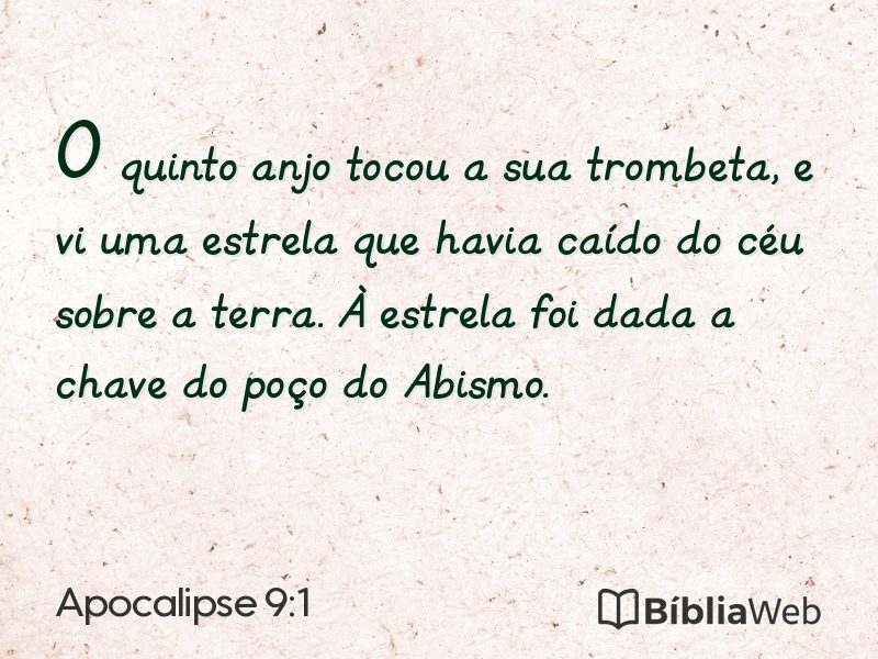 Apocalipse 9:1 em imagem para compartilhar