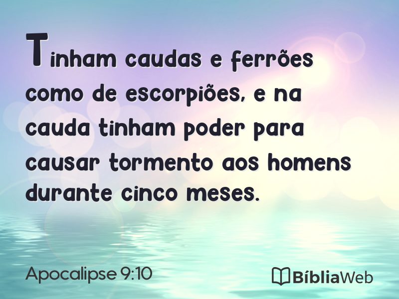Apocalipse 9:10 em imagem para compartilhar