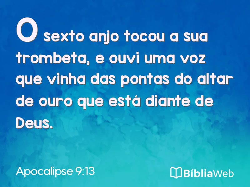 Apocalipse 9:13 em imagem para compartilhar