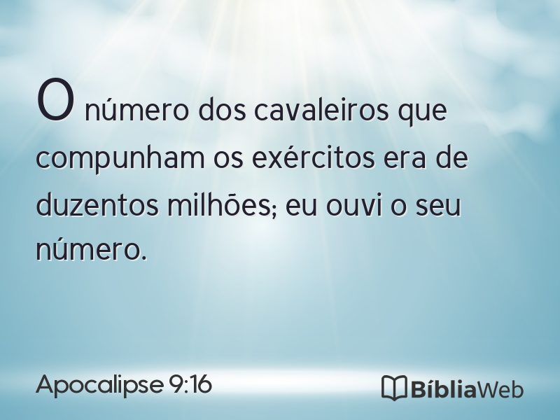 Apocalipse 9:16 em imagem para compartilhar