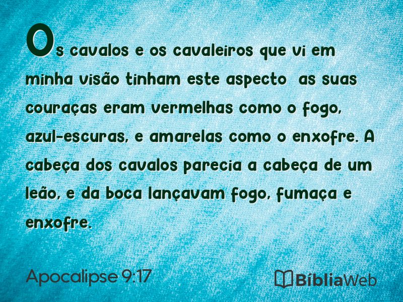 Apocalipse 9:17 em imagem para compartilhar