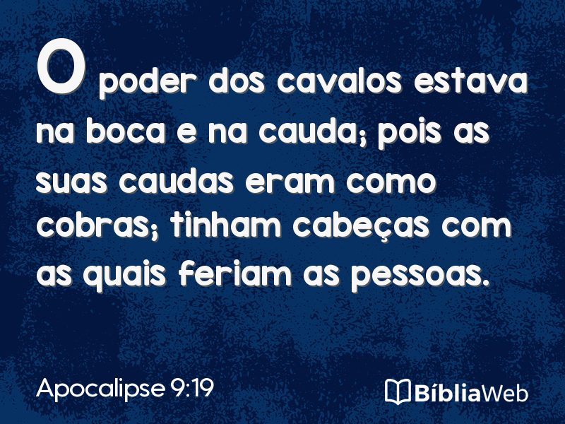 Apocalipse 9:19 em imagem para compartilhar