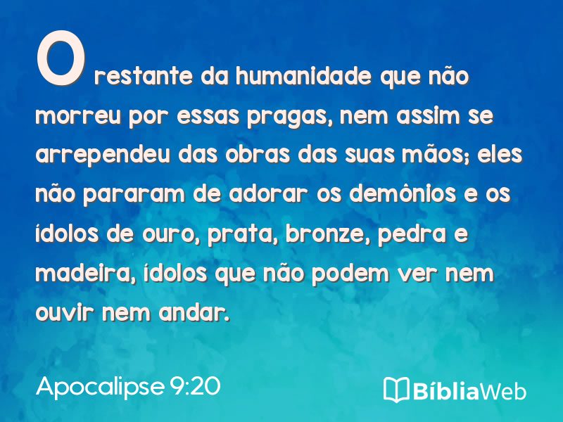 Apocalipse 9:20 em imagem para compartilhar