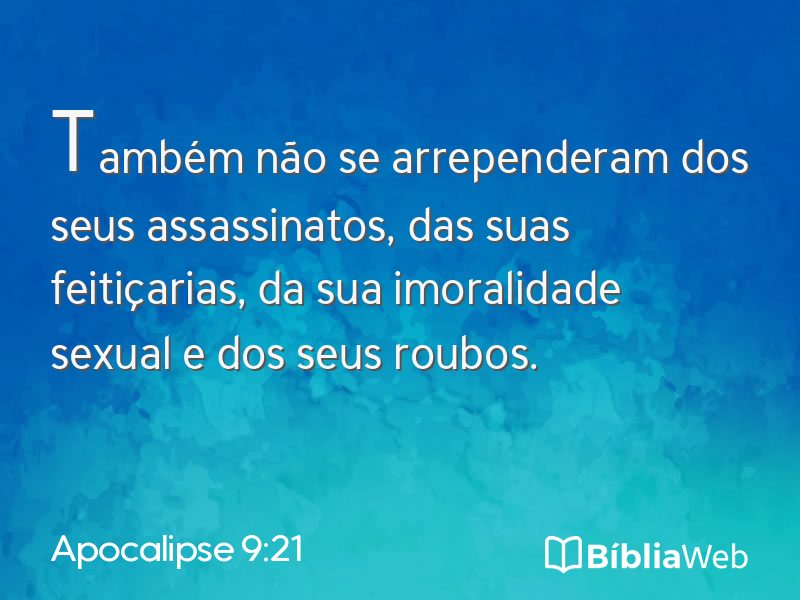 Apocalipse 9:21 em imagem para compartilhar