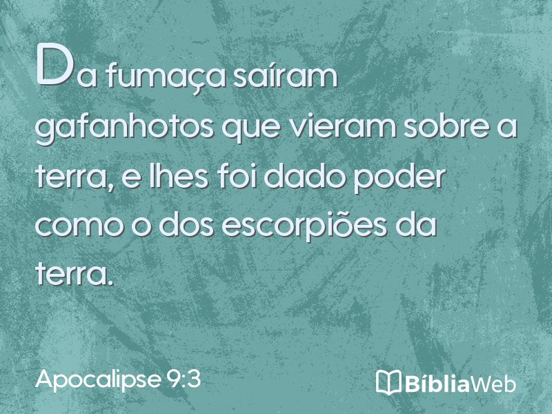 Apocalipse 9:3 em imagem para compartilhar