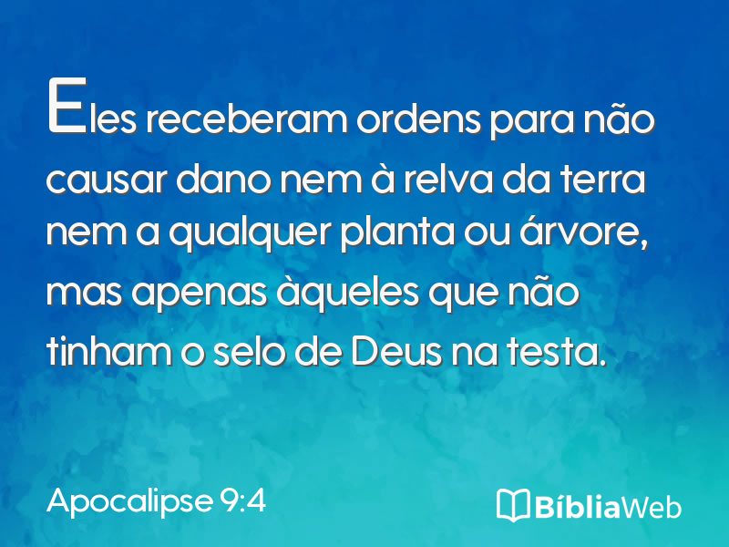 Apocalipse 9:4 em imagem para compartilhar