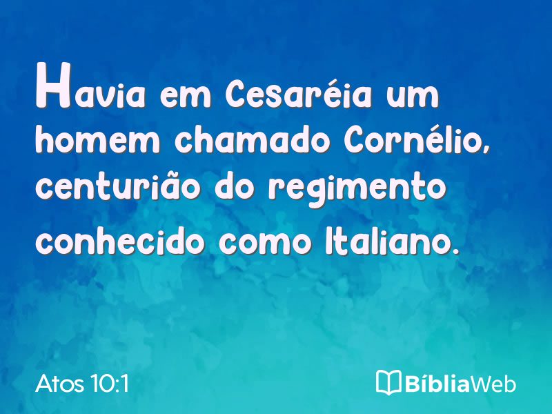 Atos 10:1 em imagem para compartilhar