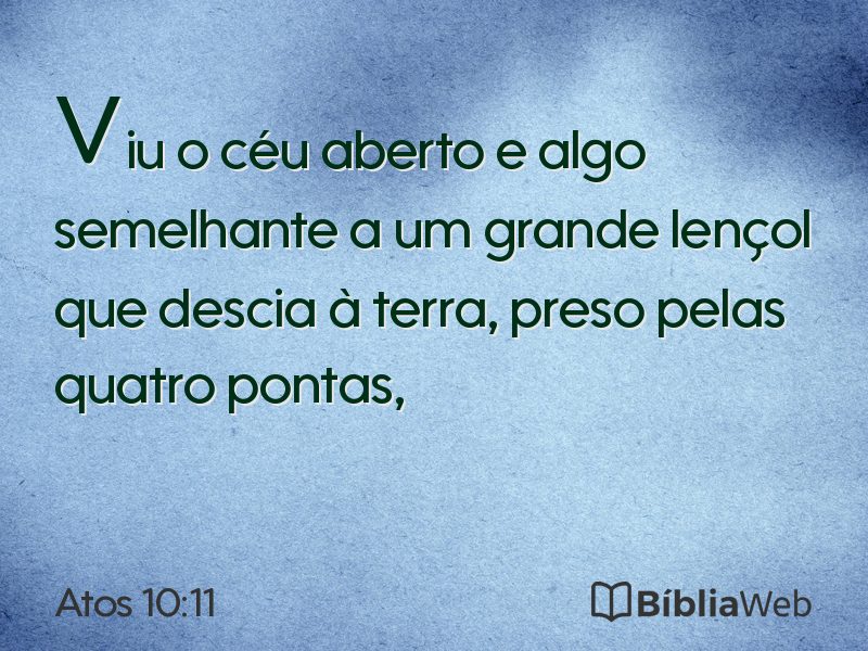 Atos 10:11 em imagem para compartilhar