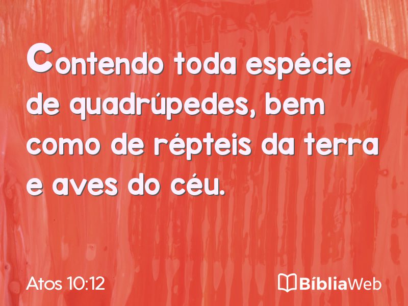 Atos 10:12 em imagem para compartilhar