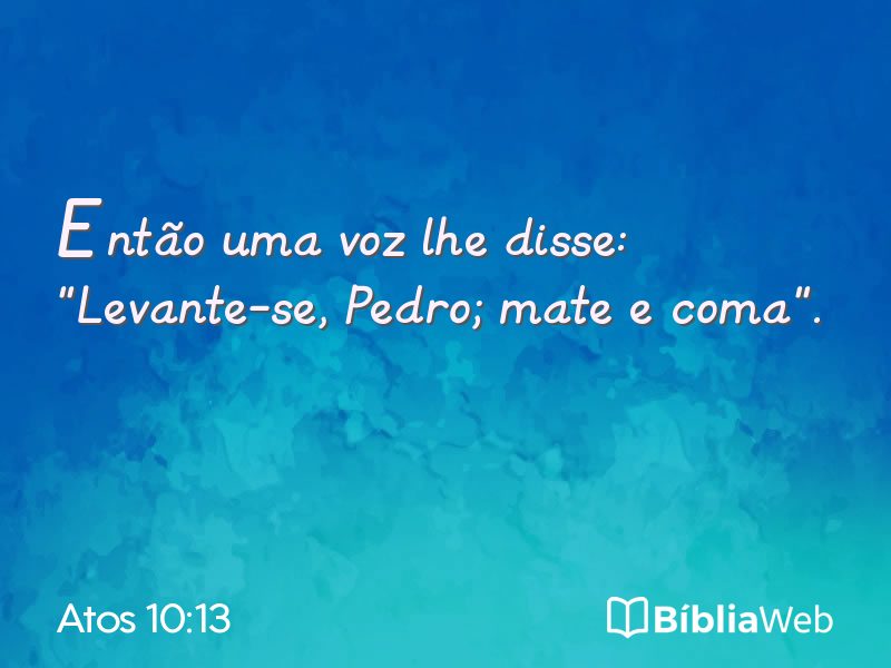 Atos 10:13 em imagem para compartilhar