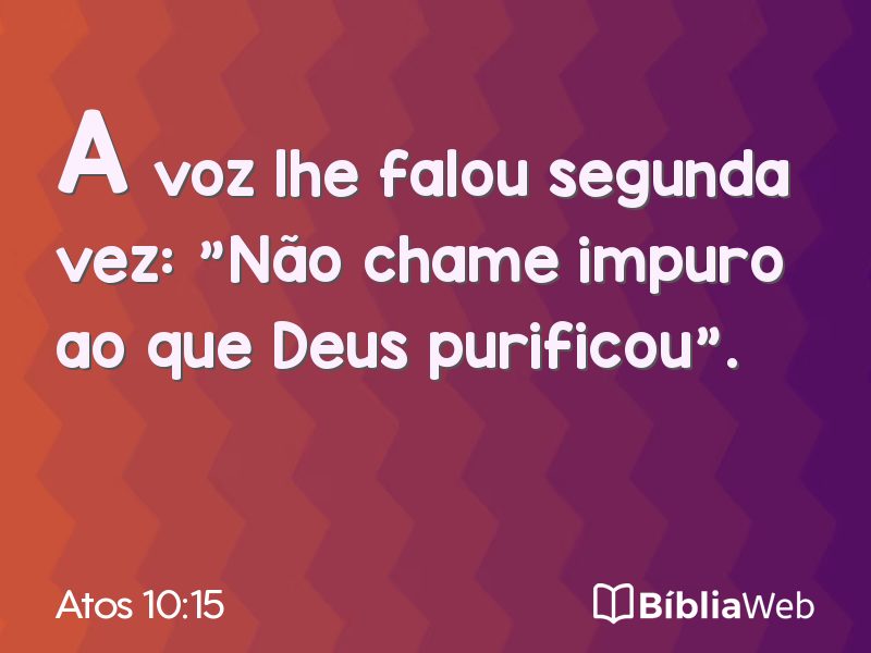 Atos 10:15 em imagem para compartilhar