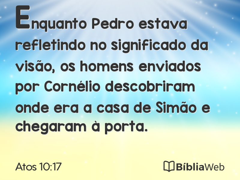 Atos 10:17 em imagem para compartilhar